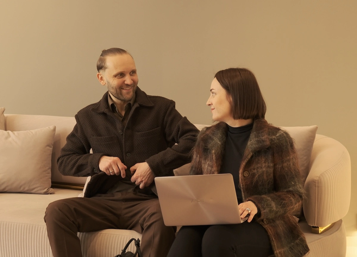 People seating on the couch